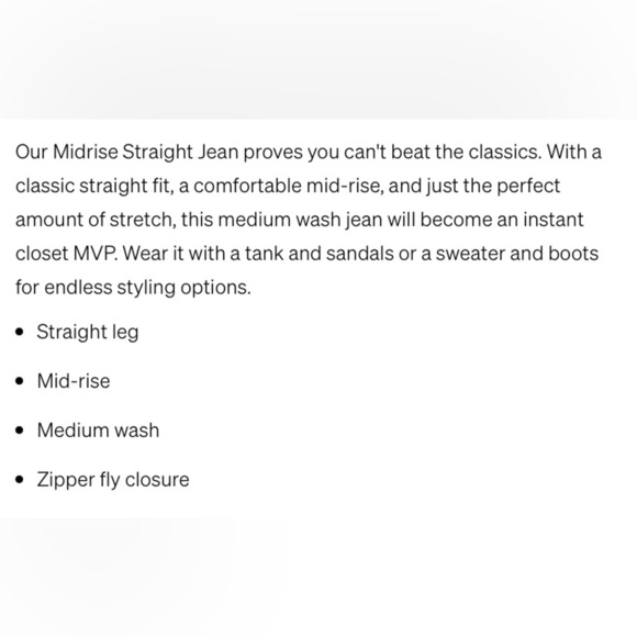 NWT Splendid Midrise Straight Blue Jeans Size 24 Inseam 31” - Picture 6 of 11